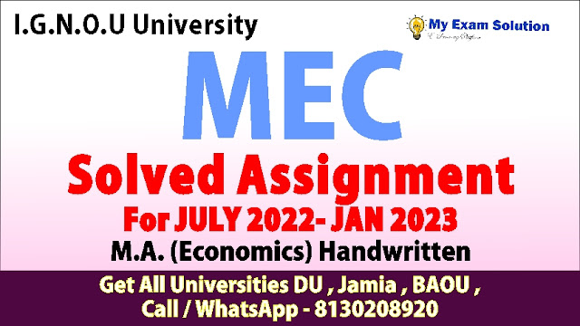 ignou ma economics assignment pdf